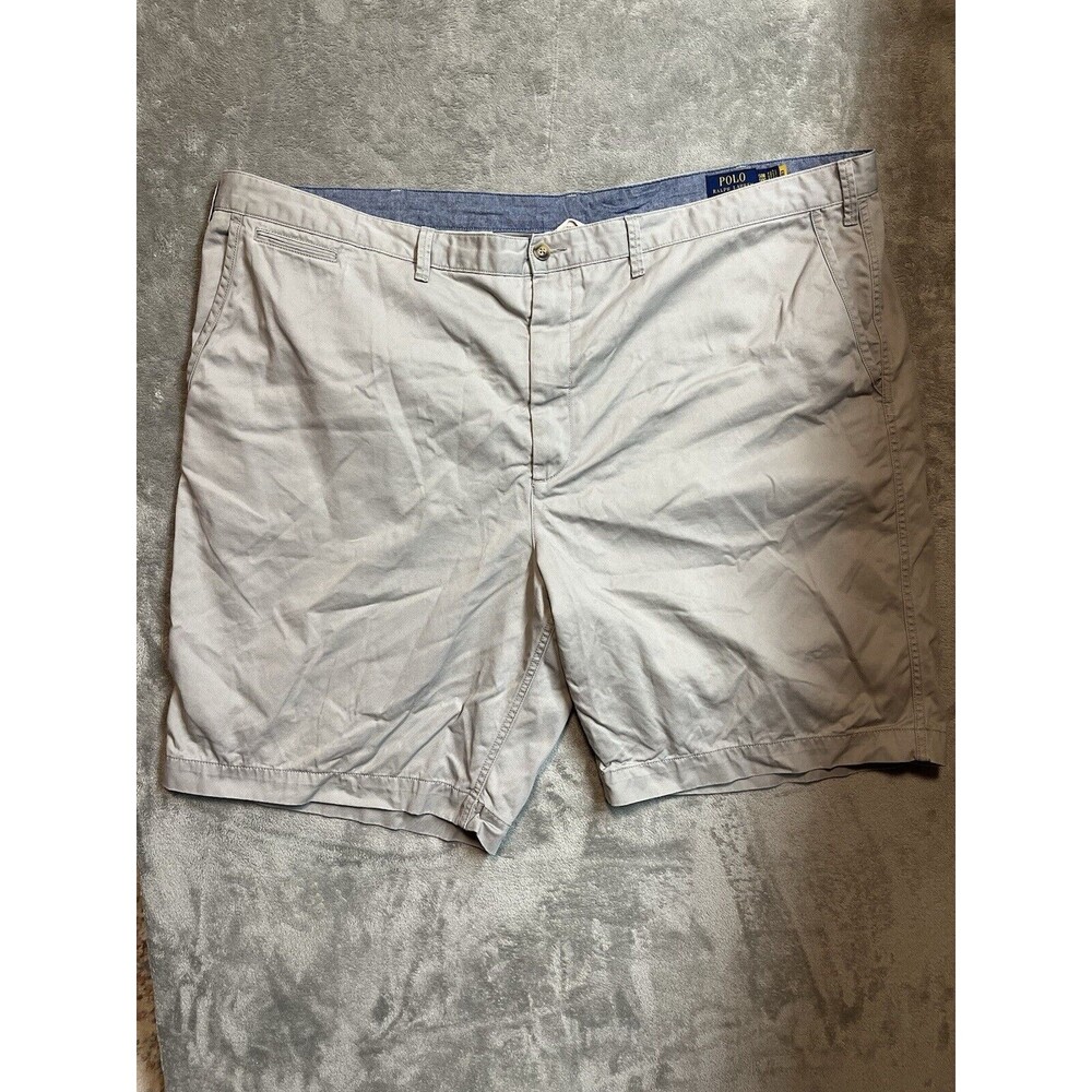 Ralph Lauren Polo Chino Shorts Adult 50B Gray Classic Fit Mens Casual Golf Beach